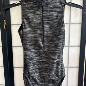 Black and Gray Leotard
